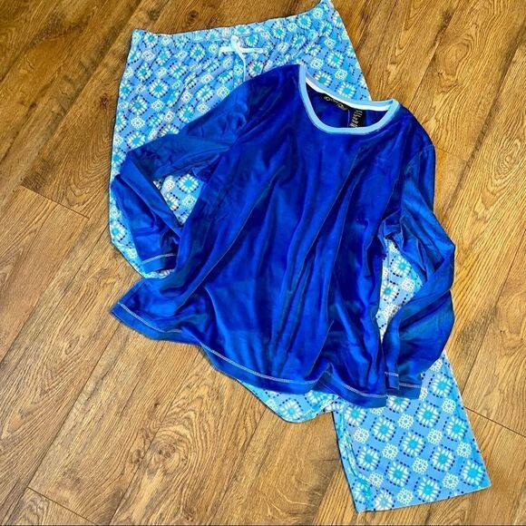 NOIRE JASMINE ROSE PLUSH VELOUR PAJAMA SET XL NWT - Picture 5 of 16